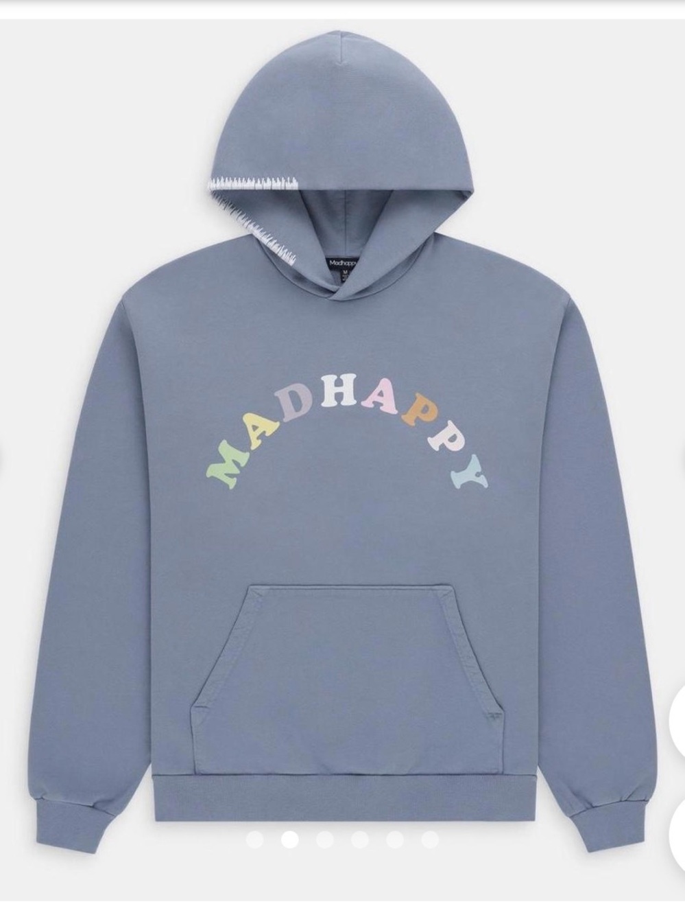 Madhappy Unisex Slate Blue Pullover Hoodie with Pastel Logo